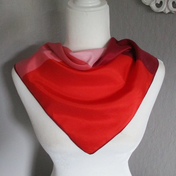 1970s passion pink color block scarf - Picture 7 of 7